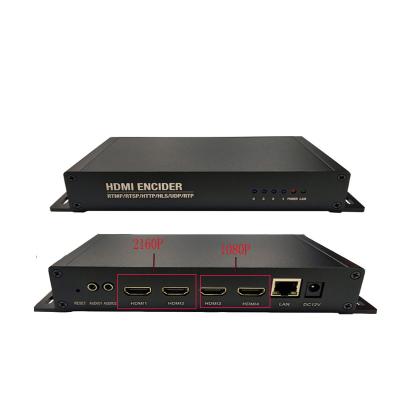 China 4 way (2 way 4K 3840x2160P+2 way 1920X1080P) HD to IP video encoder (HTTP/rtmp/UDP/rtsp) HD 20.7*10.6*3.5cm for sale