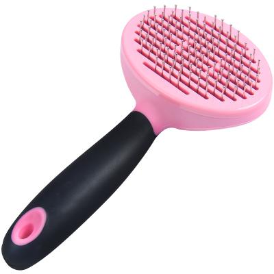 China 2022 New Design Viable Wholesale Pet Brush Self Cleaning Cat Grooming Dog Brush Sticker for sale