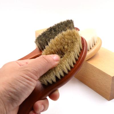 China Fashion Handcrafted Fashion Beard Comb Boar Bristle Wooden Mustache Brush for Hair Sweeping Brush for sale