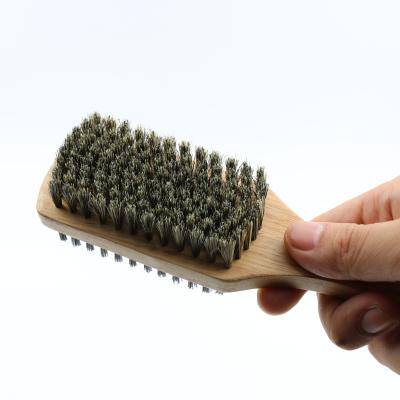 China New Style Logo Male Face Hair Mustache Custom Made Double Side Fashionable Hair Comb Remove Tangles Shaving Comb Men's Wooden Beard Brush for sale