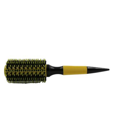 China Hairdressing Tool Fashionable Round Wooden Handle Hair Care Comb Natural Mane Curly And Fluffy Comb for sale