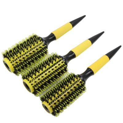 China Fashion Hair Comb Bristle Comb Sweep Hairdressing Wood Curly Handle Round Comb Mane Fashion Hair Comb Hair Brush for sale