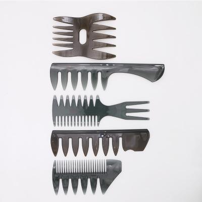 China Fashionable Hair Comb Men Styling Comb Men's Wide Tooth Textured Hairstyle Comb Beard Oil Head Comb for sale