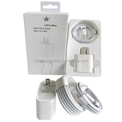 China Mobile Phone New Product 20W Fast Charging Type-c20w Charger Type Applies To Iphone12 13 14 Pd20w Fast Charger Plug Charging Cable for sale