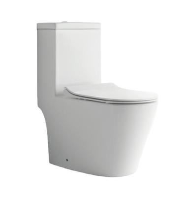 China Hot Selling OEM Bathroom Toilet Double-Flow WC Siphon Modern Floor Standing White Ceramic One-Piece Lavatory Flush Hotel Extended for sale