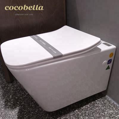 China New Design Rimless Automatic Operation Sanitary Ware Ceramics Back to Wall Hung Concealed Cistern Toilet for sale