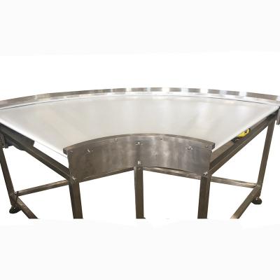 China Oil Resistant Customized Size 90 Degree Curved 180 Degree Food Grade PU Material Belt Conveyor for sale