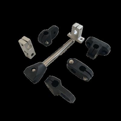 China Factory 12 mm T plastic black clamp to work with round rod to secure side guides of conveyor for sale