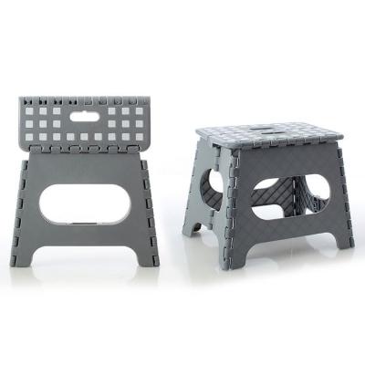 China 11 Inch Height Foldable High Quality Gray Telescoping Plastic Folding Step Stool for sale