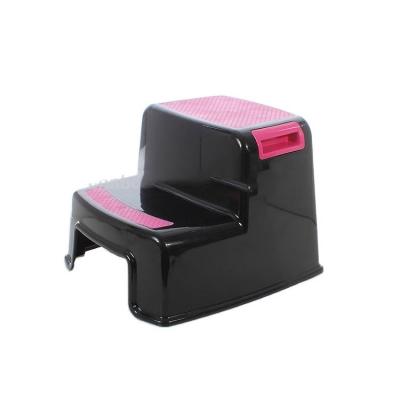 China Modern Hot Sale 2 Step Stool Solid Color High Quality Plastic Bathroom Step Stool For Kids for sale