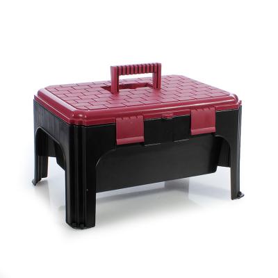 China Large capacity multi-functional plastic tool box that can rest for sale