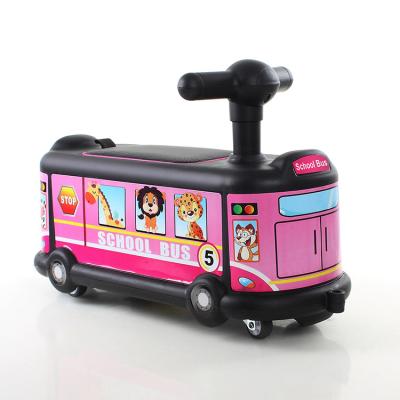 China Ride On Toy Pink Cute Ride On Children Kid Universal Wheels Swing Car for sale