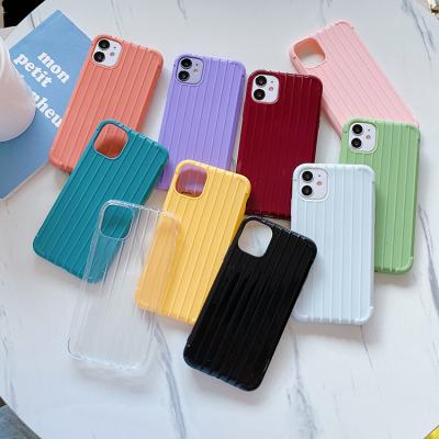 China Candy Colorful 1.5MM Shockproof Soft Tpu Back Covers For iPhone 11Pro Shockproof Luggage Phone Case for sale