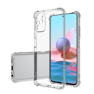 China 2021 New Anti-drop Crystal Clear TPU Back Cover Shockproof Transparent Bumper Phone Case For Redmi Note 10 Pro Note 10 Max 9 Pro Note 10 Pro for sale