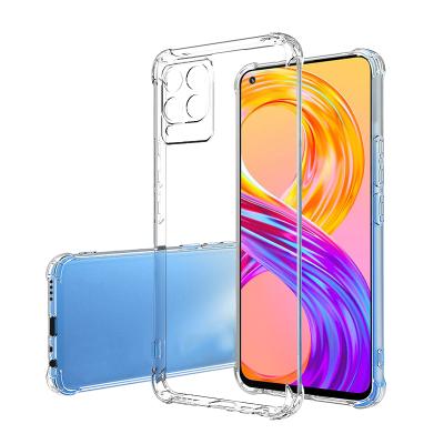 China Shockproof Anti-drop Mobile Phone Clear Transparent Soft Case TPU Back Cover For Oppo Realme 8 8 pro a54 f19 c21 c20 a15 c17 f17 for sale