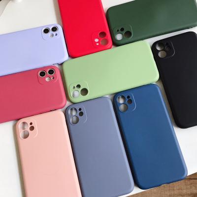 China High Quality 2.0MM Liquid Anti-fall Silicone Cell Phone Case For iPhone 13 13mini 13Pro 13Pro Max Colorful Soft TPU Mobile Case for sale