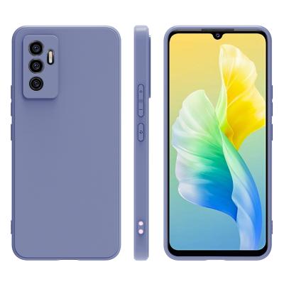 China Liquid Anti-drop Silicone Microfiber Cover Case For Vivo S10e S9E V21E S10 S9 Y33S Y72 Y51 Y20 TPU Phone Case for sale