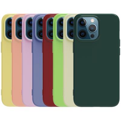 China 2021 Anti-fall silicon phone case microfiber soft touch silicone liquid case for iPhone 13 12 11 pro 6 7 8 max plus X xs max xr for sale