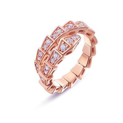 China TRENDY High Quality Fine Layer Gold Brass Jewelry Au750 Open Adjustable Ring For Women Full Diamond Shinning Nail Ring for sale