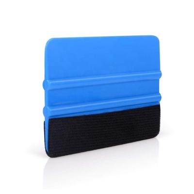 China Squeegee Wool Felt Hot Sale Car Vinyl Wrap Tools Squeegee With Felt Soft Wallpaper Scraper Movable Screen Protector Install Squeegee for sale