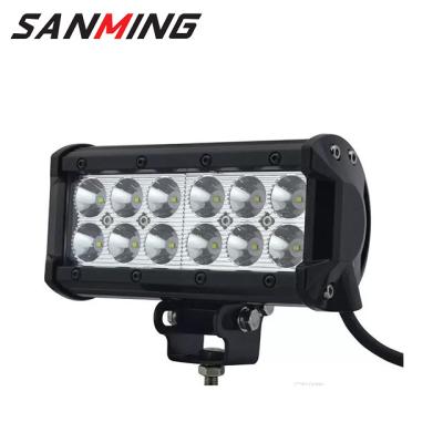 China 36w offroad led light bar 7 inch led light double row spot work driver-beam flood light SG-21X-036A for sale