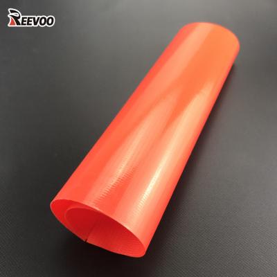 China Anti-static flame retardant orange tarpaulin for welding shelter, wholesale fluorescence tarpaulin material for tent marquee for sale