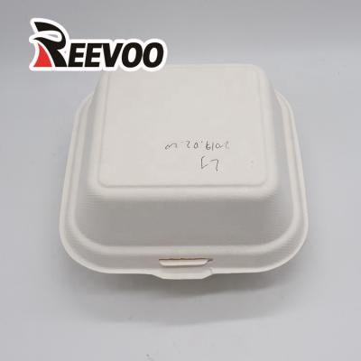 China Lunch Box Disposable Sugarcane Box Bagasse Food Container Tableware for sale