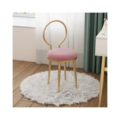 China Stool Modern Girly Manicure Dressing Table Chair Makeup Bedroom Princess Back Chair for sale