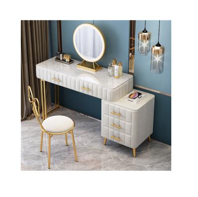 China (Size)Adjustable Modern Luxury Dressing Table Table 2 Drawer Dressing Table With Lamp Mirror for sale