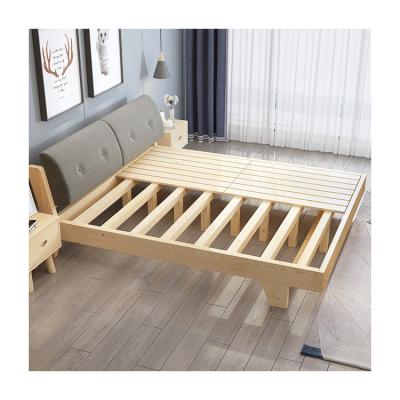 China (Size) factory direct sales adjustable simple and modern solid wood bed double for sale