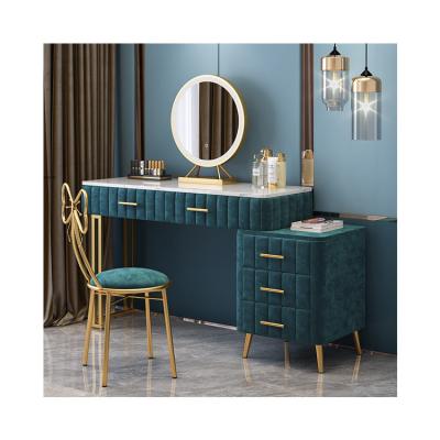 China Adjustable Light (Height) Luxury Modern Storage Cabinet Built-in Multifunctional Fancy Dressing Table with Lights Around Mirror for sale