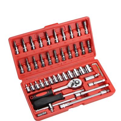 China DIY Tools 46pcs Factory Direct Professional Car Repair Tool Kits /AUTO Factory Repair Machine 1/4