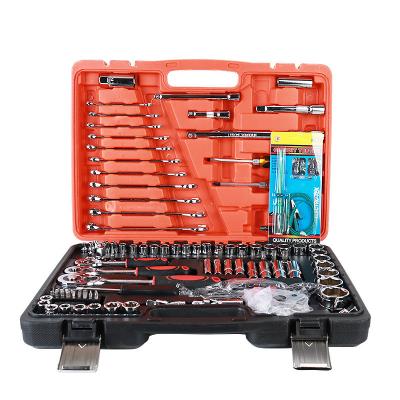 China Mechanical Tools For Car Bike Repair Kit 121pcs Factory Direct Sales Switch Vanadium Precision Steel Ratchet Wrench Socket Universal Chrome Tool Kit for sale