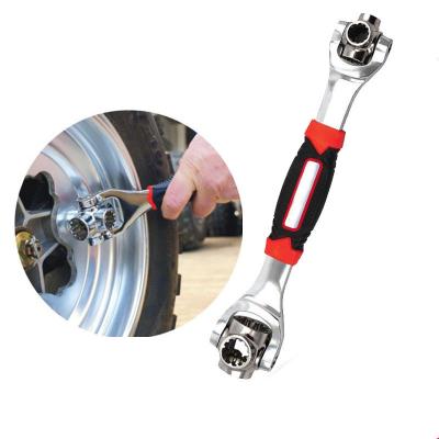 China Portable Multifunctional 48-in-1 Car and Bicycle Repair Tool 360 Degree Rotating Wrench Tiger Non-Slip Wrench for sale