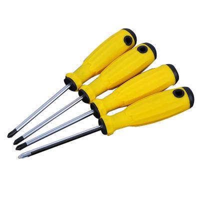 China New Wholesale Durable Chrome Vanadium Alloy Steel Yellow Magnetic Non-Slip Screwdriver for sale