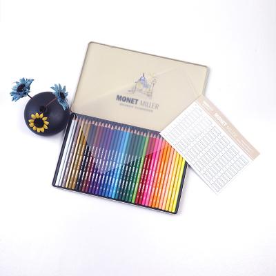 China Professional oily drawing pencil 24 color paint tin box 36 48 72 color optional 120 color iron box packaging pencil for sale