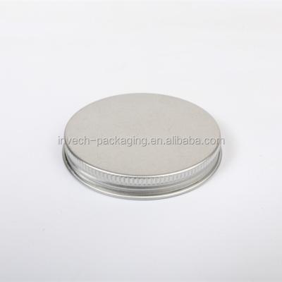 China Non Spill 89mm Brushed Metal Candle Jar Lid , Polished Aluminum Custom Candle Lids For Glass Bottle And Plastic Jar for sale