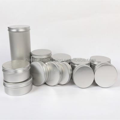 China 2oz cosmetic aluminum tin container for hair wax and pomade, shoe polish tin box for sale