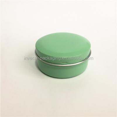 China 65*30mm tea metal click tin for tea packaging, wholesale 50ml round aluminum tin can for lipstick for sale