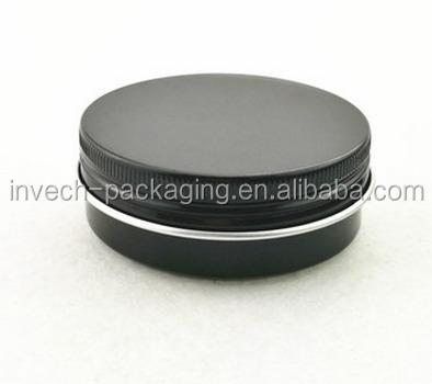 China Aluminum Tea 10ml 15ml 20ml 30ml Black Jar For Lip Balm / Cosmetic Packaging for sale