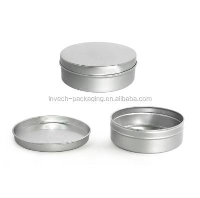 China Aluminum candle canister with lid, aluminum metal jar, 5oz aluminum candle tin can for sale