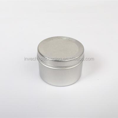 China Cosmetic Container Shea Butter Matte Pink/White Aluminum Tin With Detachable Lid 2oz/60gram 50*35mm for sale