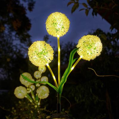 China Ground Plug Drievoudig Paardenbloem Solar Lawn Light voor buiten Tuin Landschap Ambient Patio Te koop