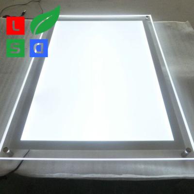 China O retângulo 25mm Crystal Led Light Box Display personalizou a caixa leve do menu à venda