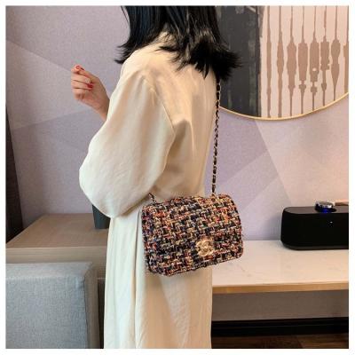 China Custom Customized Ladies Tweed Cross - Body Bags Fashion Shoulder Bag Women Designer Handbag Purse for sale