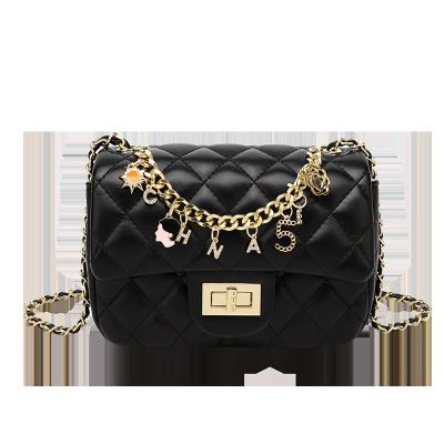 China PU Shoulder Mini Bags Ladies Hand Bags Bolsos Chain Handbags For Women Contrast Color Designer Hand Bags for sale