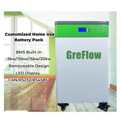 China For Solar Panels / For Solar Power / For LifePo4 Energy Storage Greflow Household Backup 15kw Lithium Ion Battery System Ground Solar Powered 48V 320Ah Lithium Bateria 48V 320Ah for sale