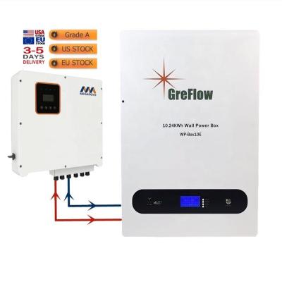 China GreFlow EU USA Lithium Ion Batteries 10kwh TKA wireless solarspeicher 10kwh 10kwh wall battery charging lithium CURRENT for hybrid off grid for solar for sale