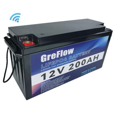 China GreFlow Smart BMS Bluetooth 200ah lifepo4 12v 100Ah 200Ah Lithium Ion Batteries For Golf Cart EV rv 200Ah for sale