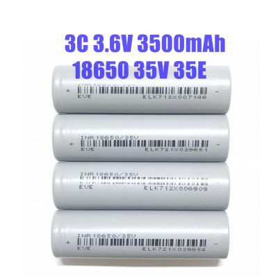 China Power Tools 3C 5C High Discharge Rate Lithium Ion Cell Battery 3500mah 3200mah 3000mah EVE 3.6V 3.7V 18650 Battery akku for ebike tool for sale